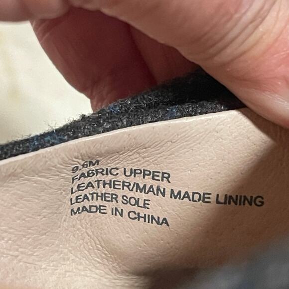 Gianni Bini pointed flat mules blue plaid sz 9-1/2 - Picture 7 of 7